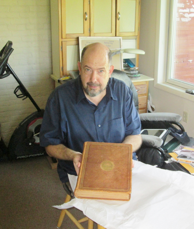 Carl with the 172 year old Monty Family Bible. 